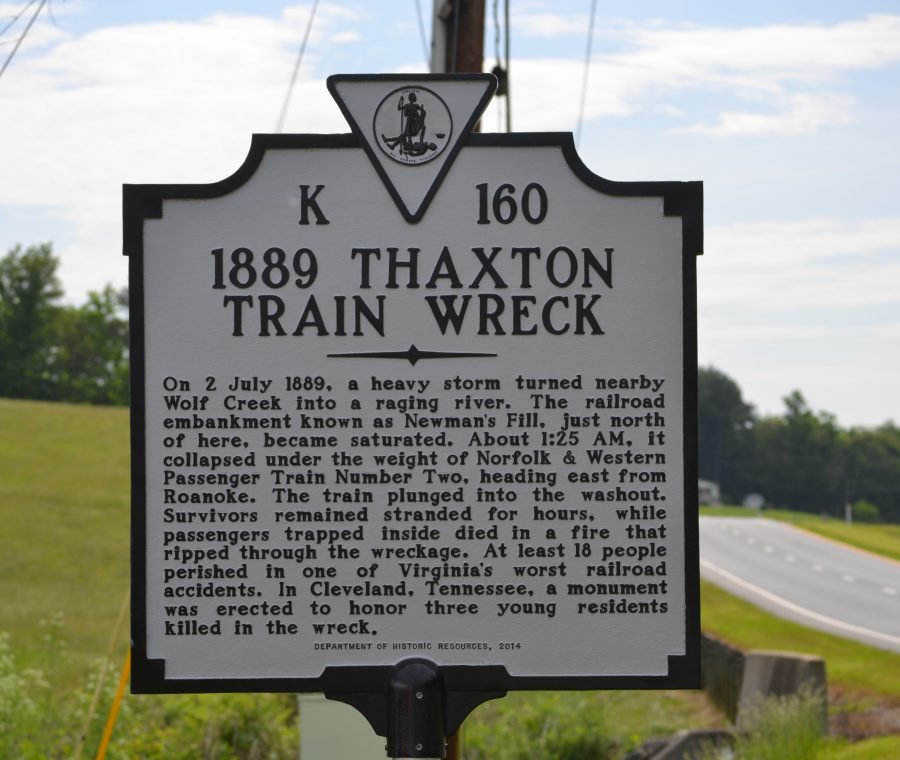 1889 Thaxton Train Wreck Historical Marker Lost At Thaxton
